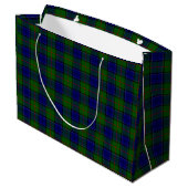 Grand Sac Cadeau Colquhoun tartan bleu vert plaid (Dos Angle)
