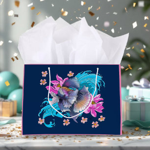Grand Sac Cadeau Combattant Siamois Betta