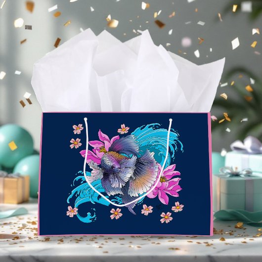 Grand Sac Cadeau Combattant Siamois Betta
