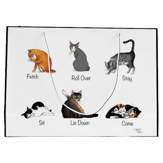 Grand Sac Cadeau Commandes Cat (Dos)