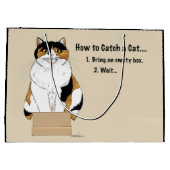 Grand Sac Cadeau Comment attraper un chat (Dos)
