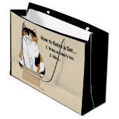 Grand Sac Cadeau Comment attraper un chat (Devant Angle)