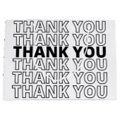 Grand Sac Cadeau Commerce De Merci Moderne Noir Et Blanc (Devant)