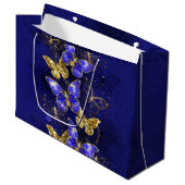 Grand Sac Cadeau Composition avec papillons Sapphire (Devant Angle)