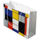 Grand Sac Cadeau Composition, Mondrian (Devant Angle)