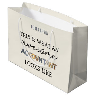 Grand Sac Cadeau Comptable Funny Awesome CPA Custom