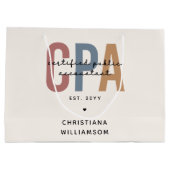 Grand Sac Cadeau Comptable Public Certifié CPA Retro (Dos)