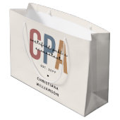 Grand Sac Cadeau Comptable Public Certifié CPA Retro (Dos Angle)