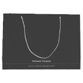 Grand Sac Cadeau Concepteur de mode Noir (Dos)