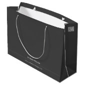 Grand Sac Cadeau Concepteur de mode Noir (Dos Angle)