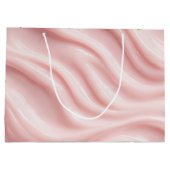 Grand Sac Cadeau Conception Abstraite Crème Rose (Dos)