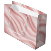 Grand Sac Cadeau Conception Abstraite Crème Rose (Devant Angle)
