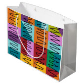 Grand Sac Cadeau Conception Abstraite et colorée (Dos Angle)