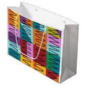 Grand Sac Cadeau Conception Abstraite et colorée (Devant Angle)