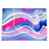 Grand Sac Cadeau Conception aquarelle abstraite (Devant)