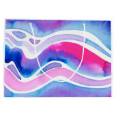 Grand Sac Cadeau Conception aquarelle abstraite (Dos)