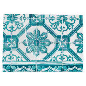 Grand Sac Cadeau Conception bleue portugaise traditionnelle de (Dos)