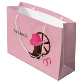 Grand Sac Cadeau Conception d'amorçage de la fille LGB (Dos Angle)