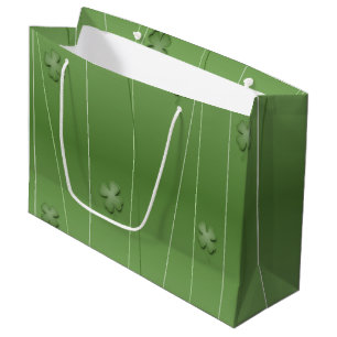 Grand Sac Cadeau Conception de Clover Irlandais