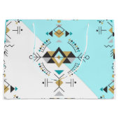 Grand Sac Cadeau Conception de géométrie secrète tribale (Devant)