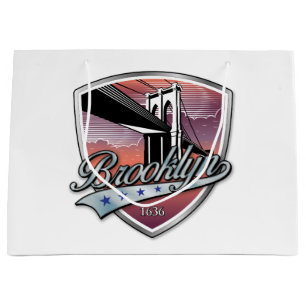Grand Sac Cadeau Conception de logo de Brooklyn