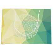 Grand Sac Cadeau Conception de mandala de fleurs rondes (Devant)