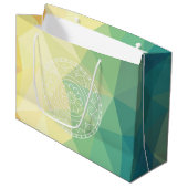 Grand Sac Cadeau Conception de mandala de fleurs rondes (Devant Angle)