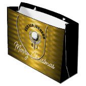 Grand Sac Cadeau Conception de monogramme de golf sur mesure (Dos Angle)