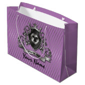 Grand Sac Cadeau Conception de monogramme élégant personnalisé arge (Dos Angle)