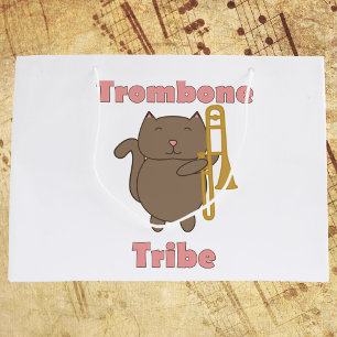 Grand Sac Cadeau Conception de musique de groupe de marche de chat