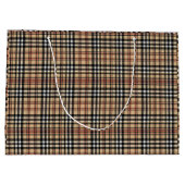 Grand Sac Cadeau Conception de plaid classique (Dos)