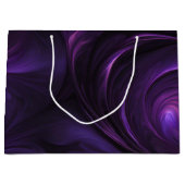 Grand Sac Cadeau Conception de torsion violette foncée (Devant)