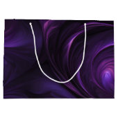 Grand Sac Cadeau Conception de torsion violette foncée (Dos)