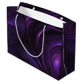 Grand Sac Cadeau Conception de torsion violette foncée (Dos Angle)