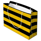 Grand Sac Cadeau Conception des bandes d'abeilles (Dos Angle)