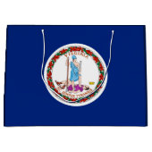 Grand Sac Cadeau Conception du drapeau de l'État de Virginie (Devant)