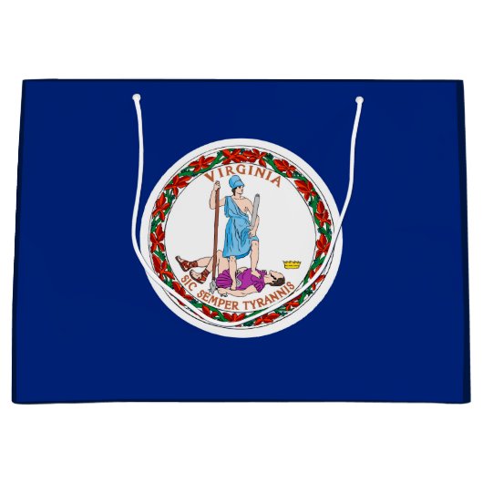 Grand Sac Cadeau Conception du drapeau de l'État de Virginie (Devant)