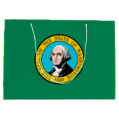 Grand Sac Cadeau Conception du drapeau de l'État de Washington (Dos)