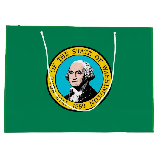 Grand Sac Cadeau Conception du drapeau de l'État de Washington (Dos)