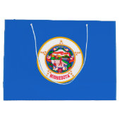 Grand Sac Cadeau Conception du drapeau de l'État du Minnesota (Dos)