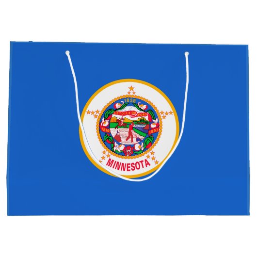 Grand Sac Cadeau Conception du drapeau de l'État du Minnesota (Dos)