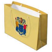Grand Sac Cadeau Conception du drapeau de l'État du New Jersey (Dos Angle)