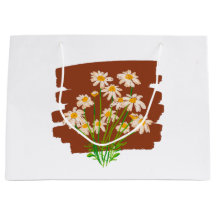 Conception florale rustique sur fond marron