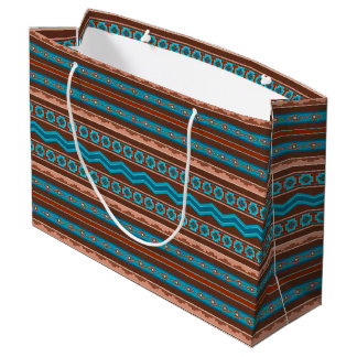 Grand Sac Cadeau Conception géométrique de style sud-ouest de Camer