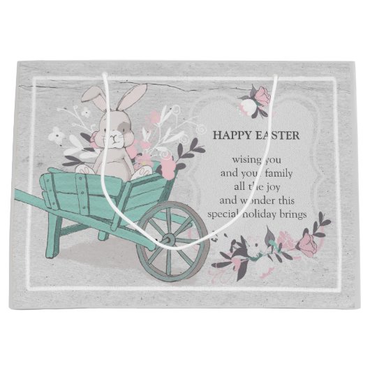 Grand Sac Cadeau Conception Pâques (Devant)