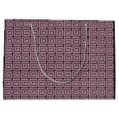 Grand Sac Cadeau Conception principale grecque - rose et noir (Dos)
