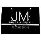 Grand Sac Cadeau Conception professionnelle moderne et minimale | N (Devant)