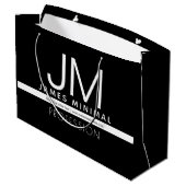 Grand Sac Cadeau Conception professionnelle moderne et minimale | N (Dos Angle)