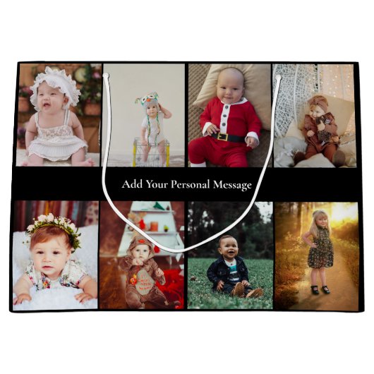 Grand Sac Cadeau Concevez votre propre collection de photos 8 (Devant)