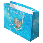 Grand Sac Cadeau Conch Shell "Beach Life" (Dos Angle)